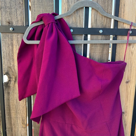 NWT DRESS THE POPULATION Tiffany Dress Dark Magenta - Picture 4 of 9